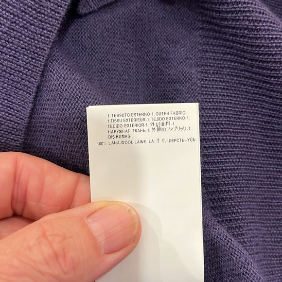 EUC Versace Collection fine 100% wool v neck purple long sleeve sweater - Picture 12 of 12
